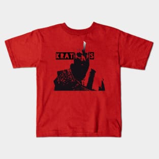 Black kratos Kids T-Shirt